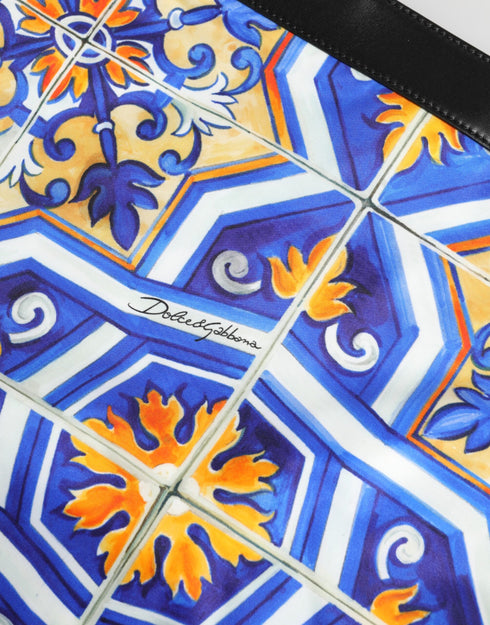 Dolce & Gabbana Multicolor Maiolica Print Tote Shoulder Bag – Women